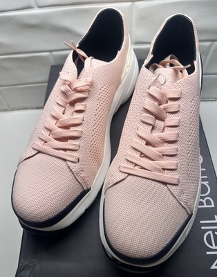 NEW Neil Barrett Mens Lace-Up Bolt Sneakers Pink Size EU 44 US 10.5-11 NIB