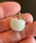 Jade and Peridot Green Apple Pendant Necklace in 14K Gold, Hong Kong — photo 4