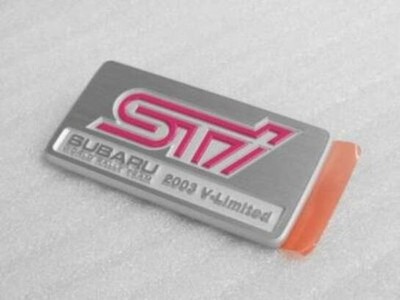 ORIGINAL SUBARU IMPREZA WRX STI GDB 03 ''SWRT 2003 V-Limited'' Emblem
