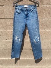 Abercrombie Kids Relaxed Straight/ Girls Size 13/14 Long, Distressed Denim Jeans