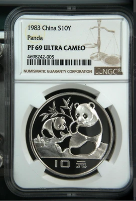 1983 China Panda Silver S10Y NGC PF 69 Ultra Cameo | eBay