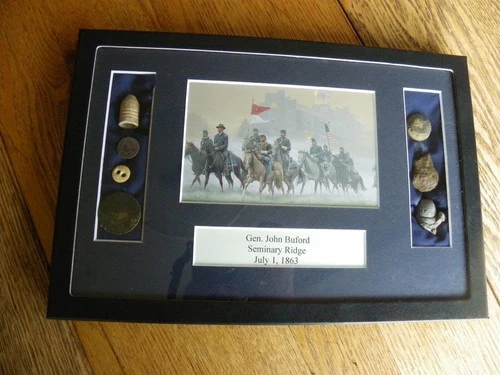 CIVIL WAR GENERAL JOHN BUFORD & GETTYSBURG RELICS GROUPING