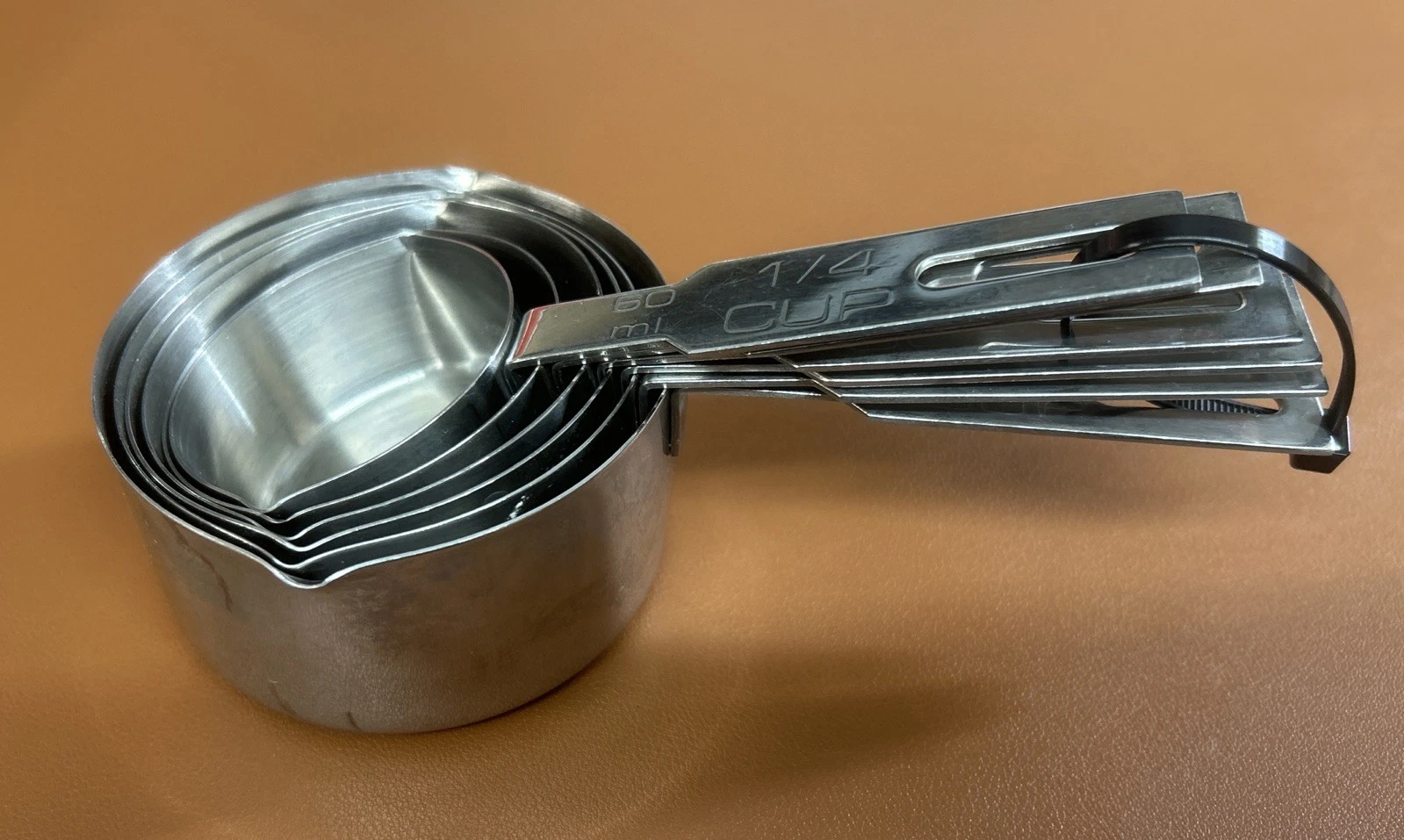 RSVP Endurance Stainless Steel Measuring Cups with Handles Set of 6
Opens in a new window or tab