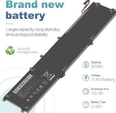 6GTPY 97Wh 11.4V Battery for Dell XPS 15 9550 9560 9570 Precision 5510 5520 5530