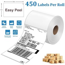 2-20 Rolls 4" x 6" Direct Thermal Shipping Labels 450 per Roll For Zebra Printer