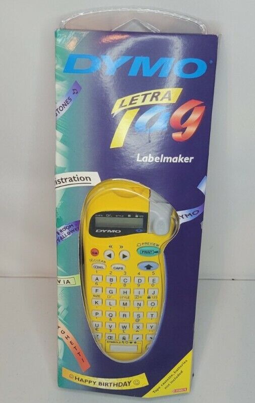 Dymo Letra Tag Label At the price Maker. shape Yellow. security works Handheld. Great