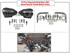 Fit For Royal Enfield Bear 650 Tinted Black Color Hand Guard Kit