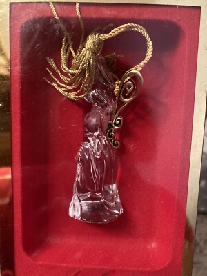 ANTIQUE GOLD ANGEL 3 1/2''H ORNAMENT FULL LEAD CRYSTAL GORHAM CZECH REPUBLIC
