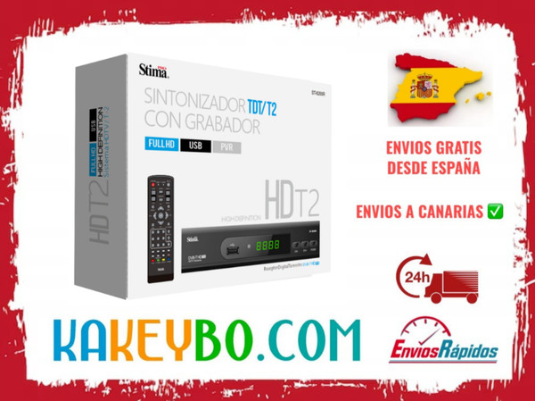 Sintonizador DVB-T2 HD 1080p con Grabación USB FULL HD 1080 ENVIO 24 H