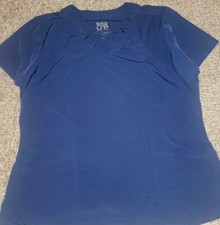 Barco One Womens Amplify Solid Medical Scrub Top Navy Blue Xlarge 5105