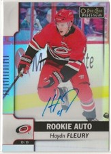 2017-18 O-Pee-Chee Platinum Rookie Autographs Rainbow #RHF Haydn Fleury