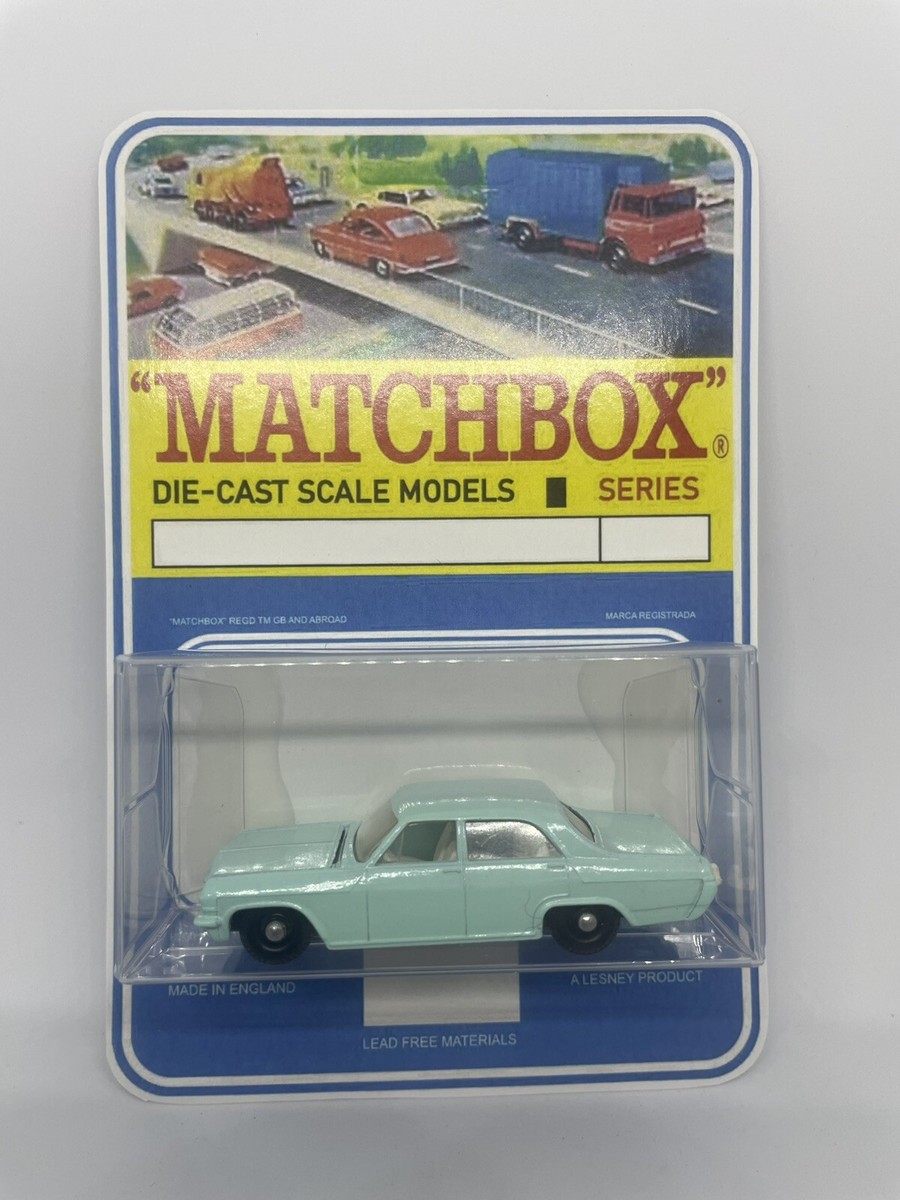 Lesney Matchbox 36 Custom Opel Diplomat Sea Foam Green. Blister