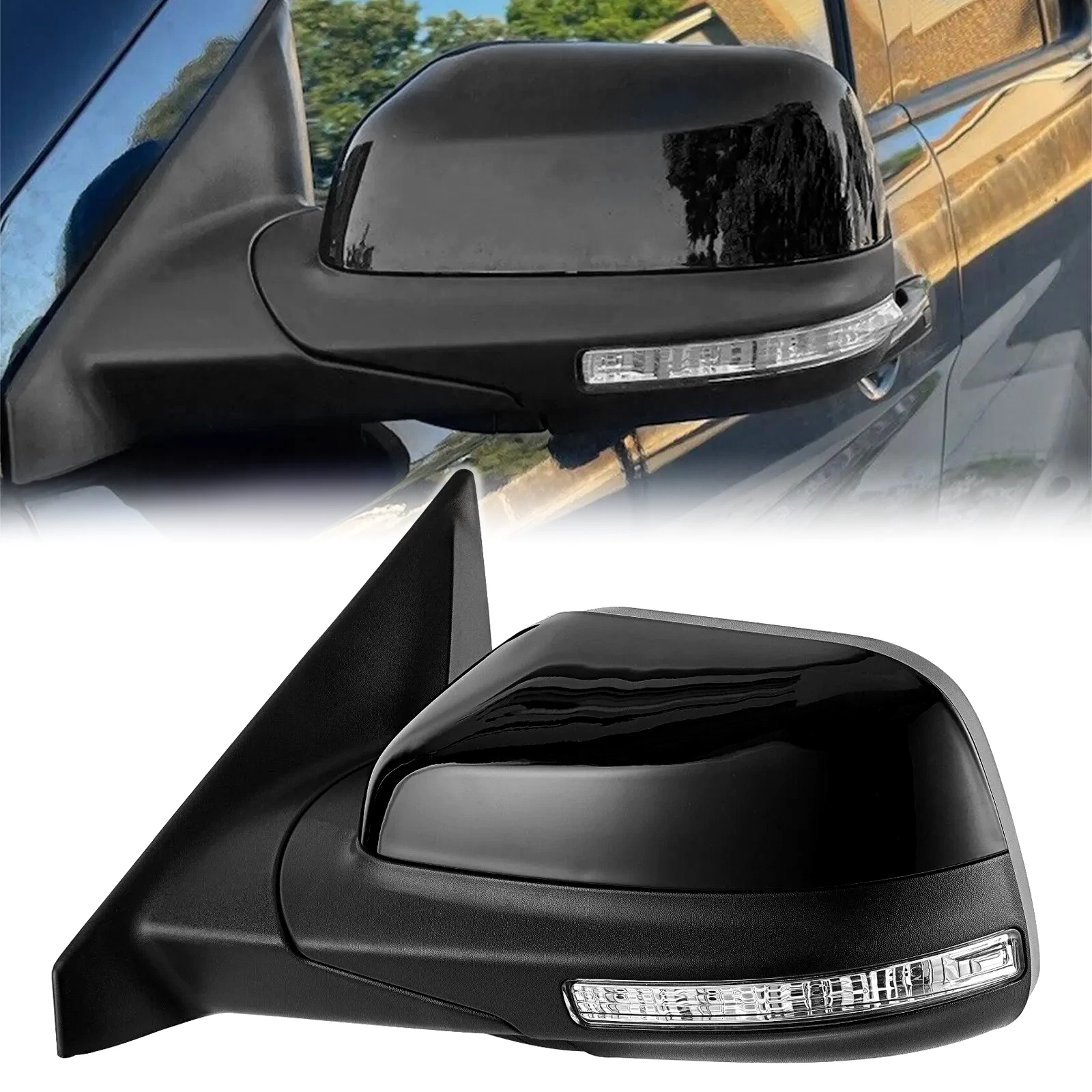 For Ford Explorer 16-19 Left Side Heated Mirror Turn Signal Spotter Puddle Light