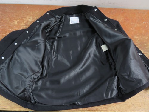 Vintage DeLong Lettermans College Jacke schwarz/weiß Größe 16 neu aus altem Lagerbestand - Bild 3 von 8