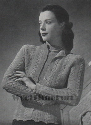 Vintage Knitting Pattern Lady's 1940s 