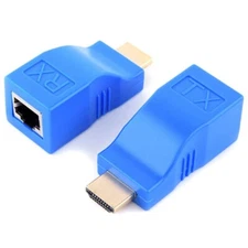 4K 1080P HDMI Extender to RJ45 Over Cat 5e/6 Network LAN Ethernet Adapter 2 PCS