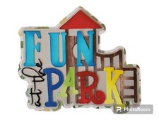 Park Playtime Scrapbook Title, 3d Die cuts, premade paper piecing, Card embellis