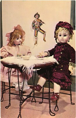 Douglassville Pennsylvania Mary Merritt's Doll Museum Tea Time Vintage Postcard