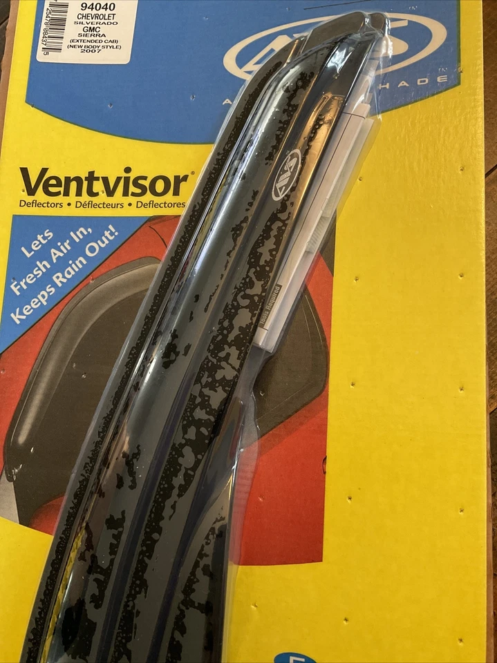 Protectores de lluvia 4 piezas ventana ventilación visera pantalla para Chevy Silverado Ext 07 NOS negro Foto 3 de 4