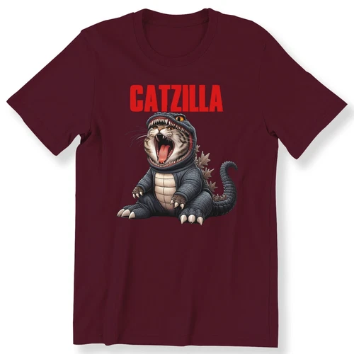 Funny Cat Catzilla  Mens Ladies Kids Adult Cat Lovers Cute Gift T-shirt