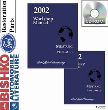 2002 Ford Mustang Shop Service Repair Manual CD Engine Drivetrain Electrical OEM