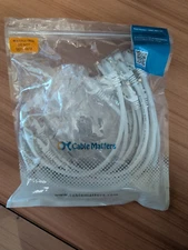 Cable Matters 1 ft 10Gbps White Snagless Short Cat 6 Ethernet Cable 20 total