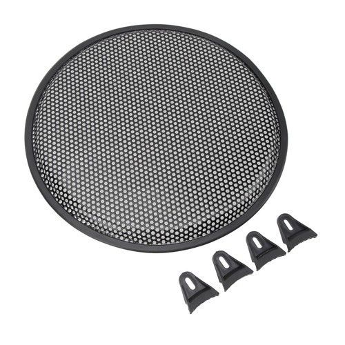 12 Inch Black Iron Speaker Grill - Round Subwoofer Cover For Car & RV Audio Systems