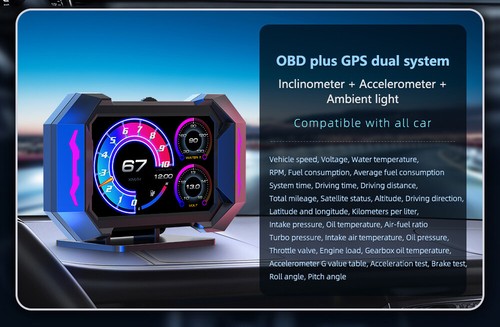 Instrumento LCD Completo Multifunción P25 OBD+GPS HUD Head Up Display Navegación - Imagen 13 de 22