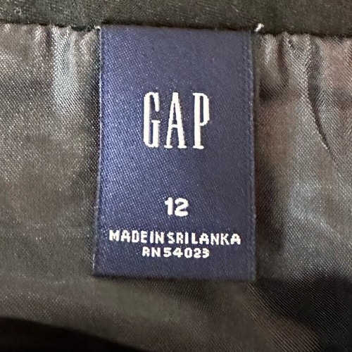 GAP grau Wolle Plissee Knopf Drop Taille Detail Seite Reißverschluss Rock Gr 10 #1566 - Bild 5 von 5