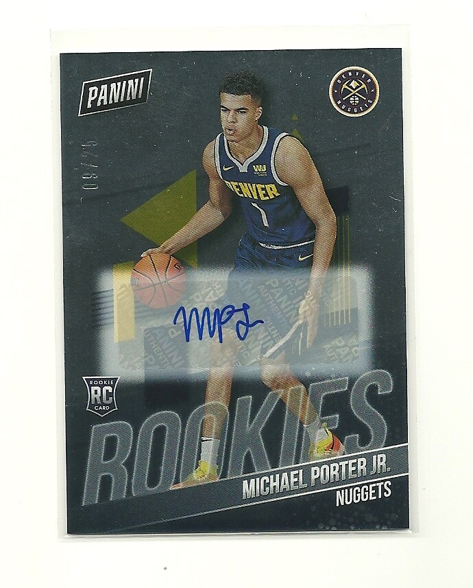 PSAサインルーキーMICHAEL PORTER JR RC HOLO AUTO 2019 Panini National Silver Pack MICHAEL PORTER JR RC Rookies
