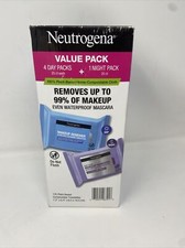 Neutrogena Makeup Remover 4 Day Packs  1 Night Calming Pack 125 Towelettes New
