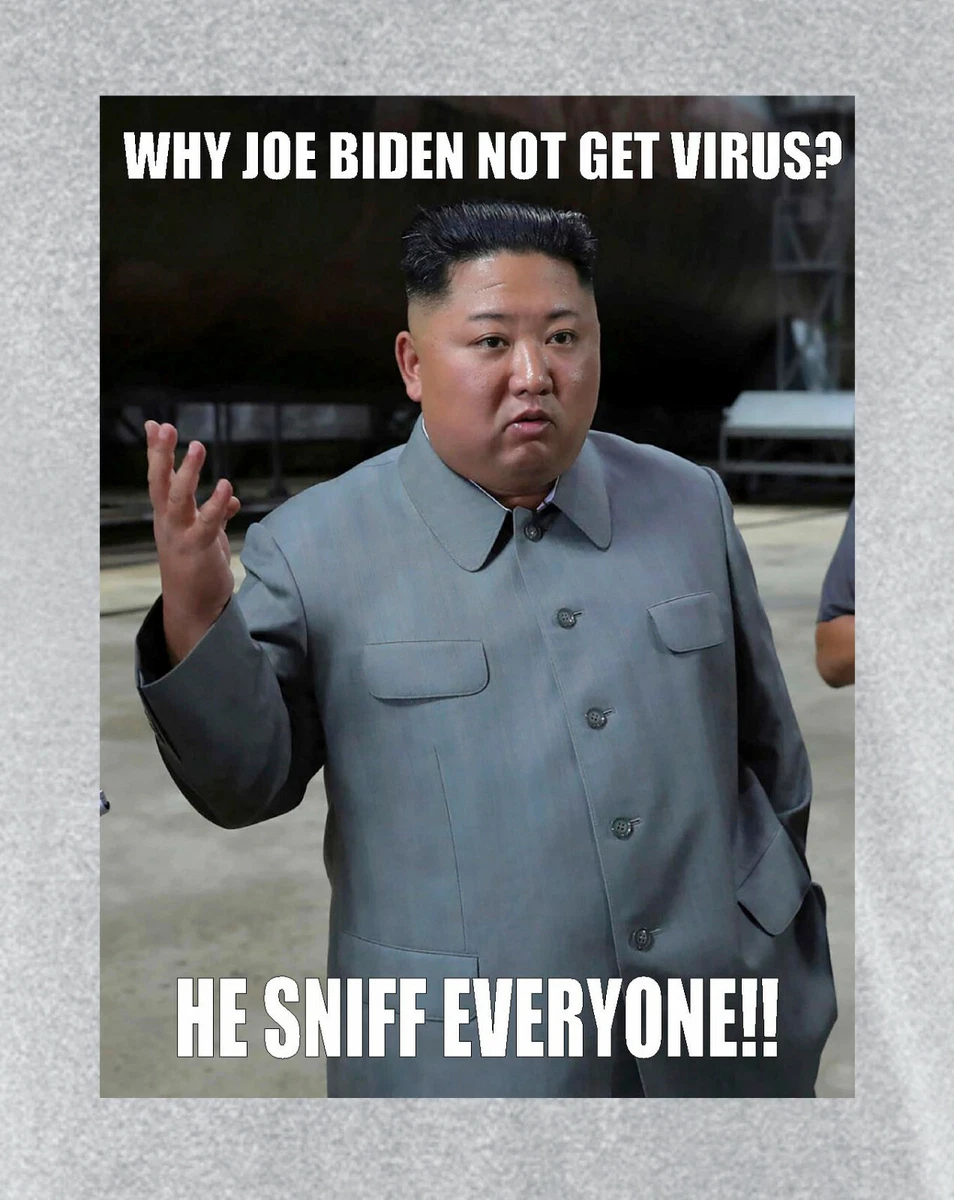 Joe Biden Kim Jong-un Funny Meme Politics T Shirt Grey | eBay