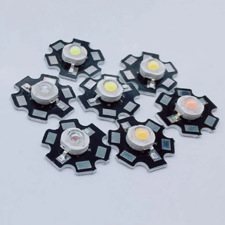 Chip led 5x 1w 3w varie colorazioni alta luminosità 600mA 3V 3.6V  - Immagine 2 di 4