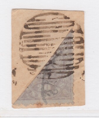 Unbekannter Stempel halbiert mit Balkenstempel A30P35F44590