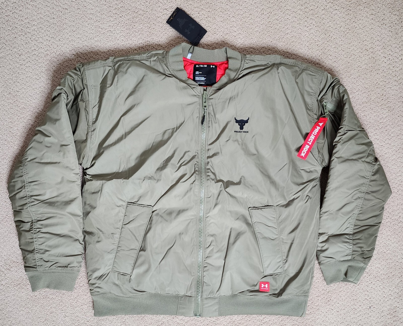 under armour ua project rock storm bomber