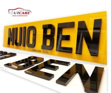 4D 3D Number Plates, Gloss Black, Pair of Road Legal Plates Fast Dispatch