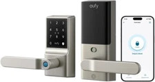 eufy Smart Lever Lock C33 Fingerprint Keyless Entry Door Lock Deadbolt w/ Handle
