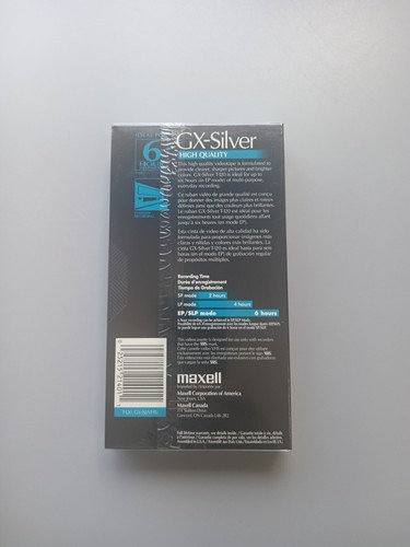 Maxell T-120 VHS GX-Silver 120 High Quality Video Tape Cassette Brand New Sealed - Picture 3 of 6