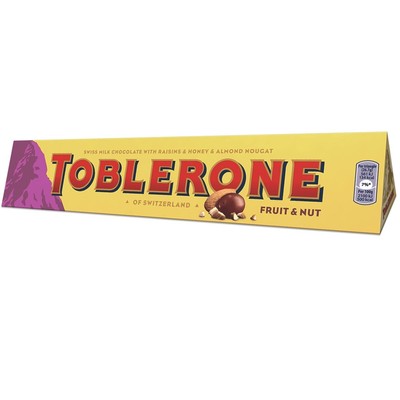 Net toblerone - swiss Milk chocolate with raisins and Honey and almond nougat 100g (7622300107949)