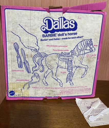 Vintage 1980 DALLAS BARBIE DOLL’S HORSE with Original Box, The Golden Palomino - Picture 9 of 12