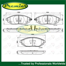 Premier Set pastiglie freno anteriori adatto a Chevrolet Spark 2010- 1.0 1.2 96682858
