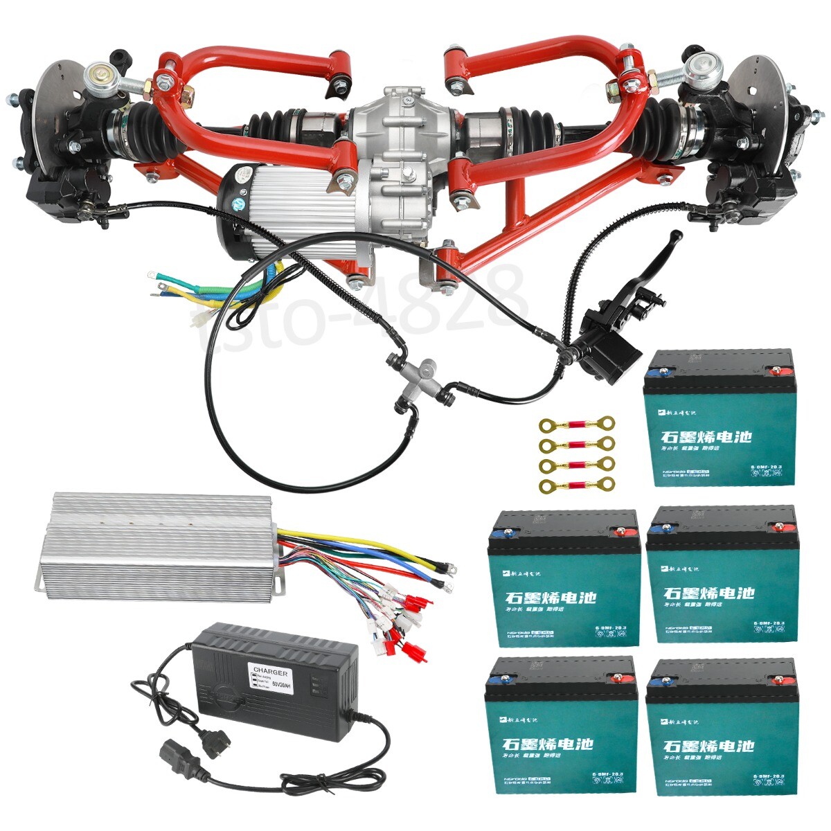 CV Drive Axle Shaft 2500W Differential Motor Battery kit For Go Kart Buggy Quad