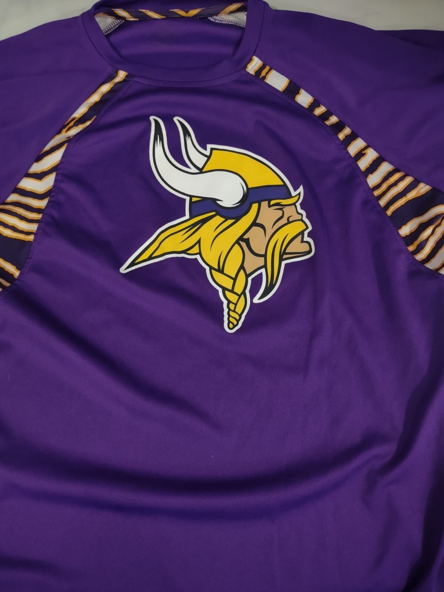 Zubaz Minnesota Vikings Men T-Shirt w/ Zebra Accent NFL Football