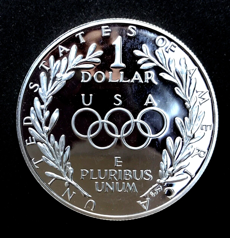 1988 S OLYMPIAD Proof $1 Dollar - Olympic torch - U.S. Coins: Silver Dollar - Image 2 of 2