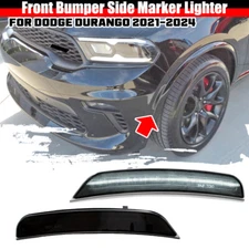 For 2021-2026 Dodge Durango Smoked White LED Front Bumper Side Marker Light Lamp