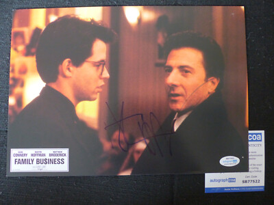 DUSTIN HOFFMAN signed Autogramm ''FAMILY BUSINESS'' Kinoaushangfoto InPerson LOOK