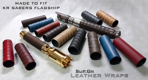 NEW SLIP-ON LEATHER WRAPS KR SABER FLAGSHIP LIGHTSABER HILT WRAPS - 第 1/18 張圖片