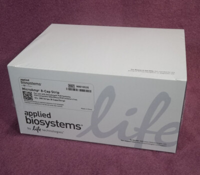 Pkg-300 Applied Biosystems MicroAmp 8-Cap PCR Stips # N8010535
