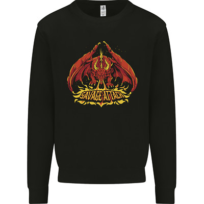 Savage Attack Fantasy Dragon Herren Sweatshirt Jumper