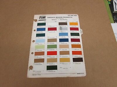 1976 76 Ford Truck F150 F250 Bronco Pickup Paint Color Chip Chart Sheet Sample - International Truck Paint Code Location 1976 76 Ford Truck F150 F250 Bronco Pickup Paint Color Chip Chart Sheet Sample - International Truck Paint Code Location